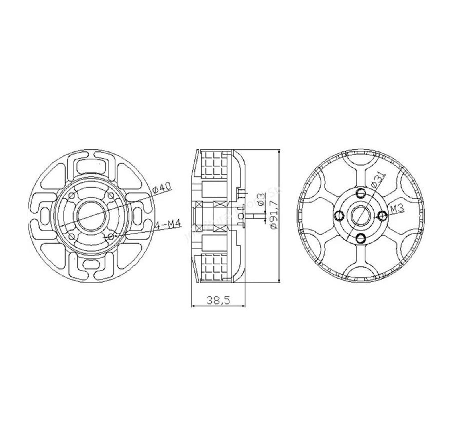 8318 Motor sin escobillas 100/120KV for Agri Drone 30" Prop 80A ESC 17,5 kg