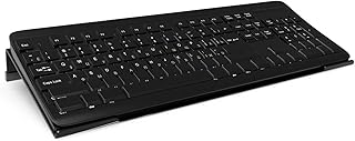 Richboom Computer Keyboard Stand Tilt PC Keyboard Stand Riser for Easy Ergonomic Typing, Acrylic Keyboard Tray Holder for Office Desk, Home, School, with Silicone Anti-Slip Case, Black