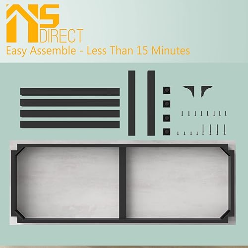 Miniatura 8 de NSdirect Escritorio grande de computadora de 63 pulgadas, mesa de PC de estilo moderno y simple, escritorio de oficina amplia para estudiar,