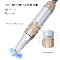 Vista 3 de Electric Nail Drill Hand Drill Replacement, 35000rpm Nail Drill Handle Handpiece 5 pins Plug or Electric Nail Polishing Machine for Manicure