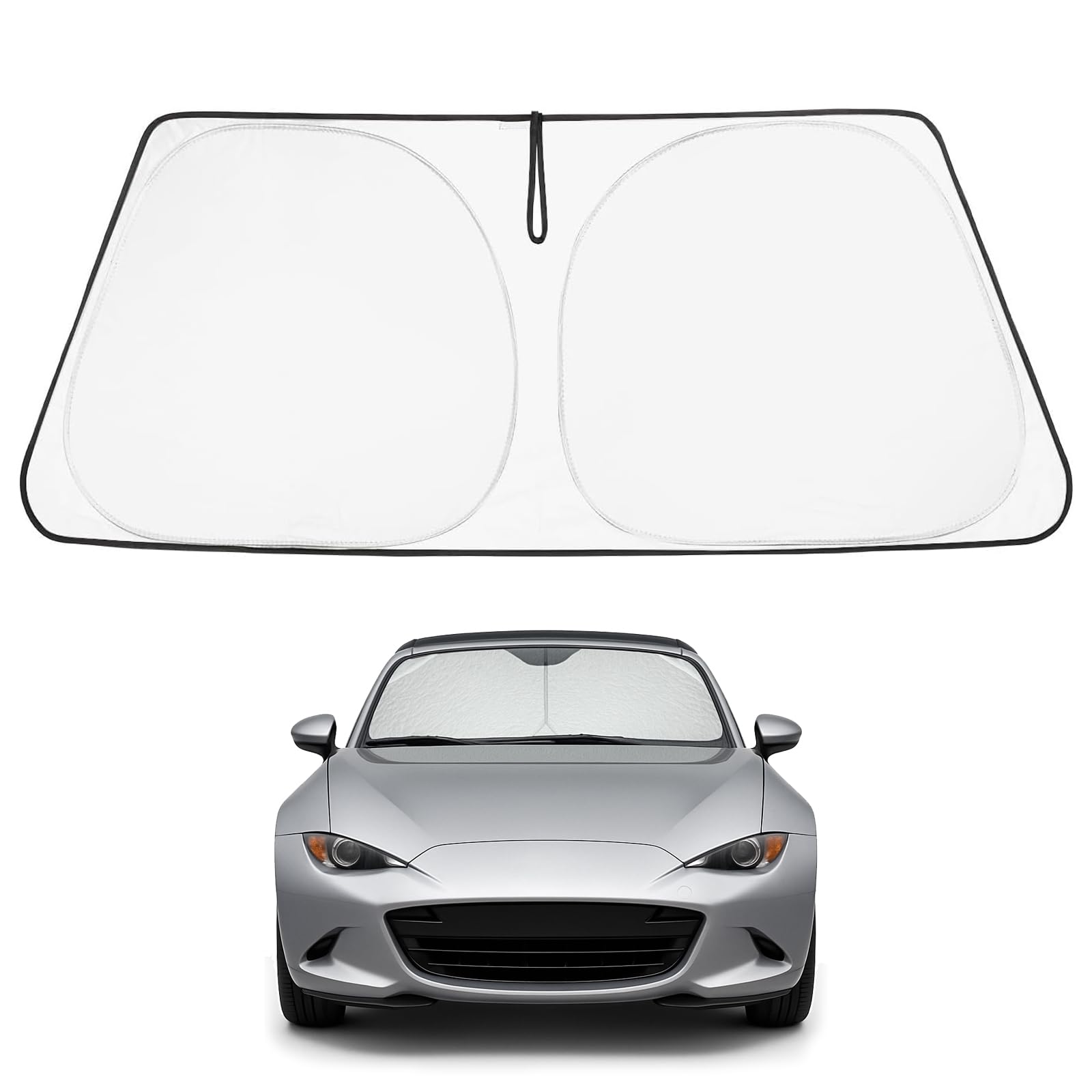 Proadsy Front Windshield Sun Shade Foldable Sunshade Protector Custom Fit Mazda MX-5 Miata Convertible 2017 2018 2019 MX5 Accessories 2023 Upgrade