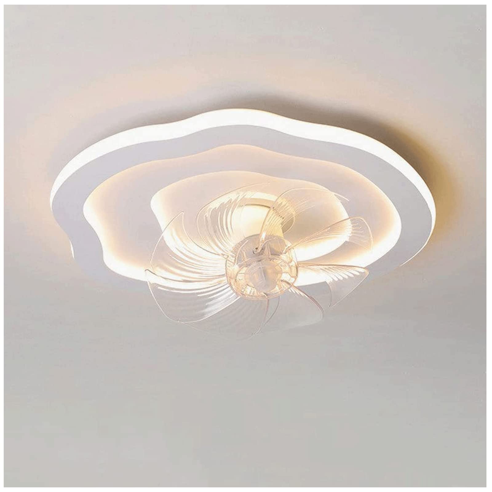 Ventilateur de plafond avec lampe 48 W pour rafraîchir un plafond bas