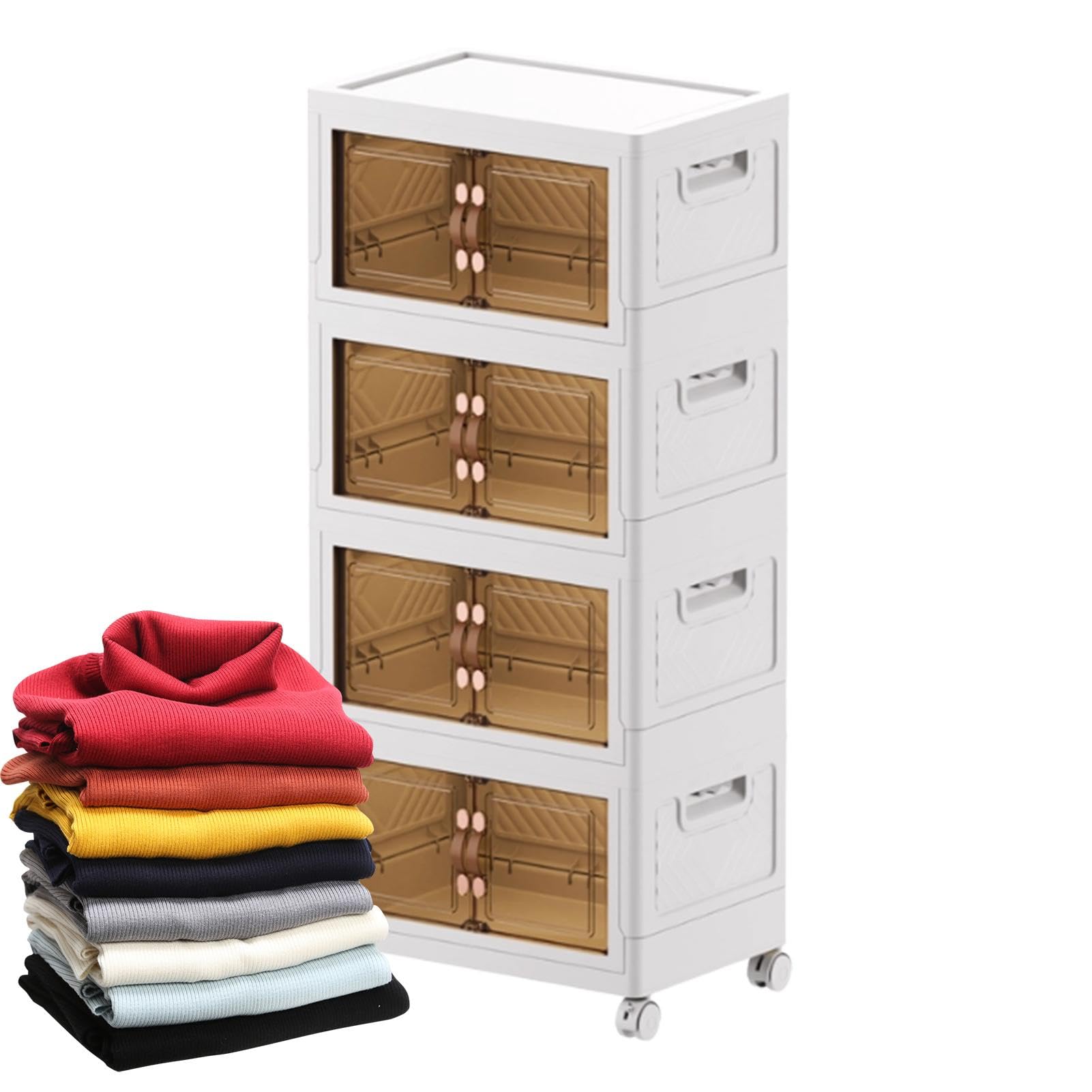 Organizador plegable de almacenamiento de ropa, caja de almacenamiento, contenedores de almacenamiento de libros, contenedores de organización de gran capacidad, contenedores de almacenamiento de | contenedores de almacenamiento de libros, contenedores de