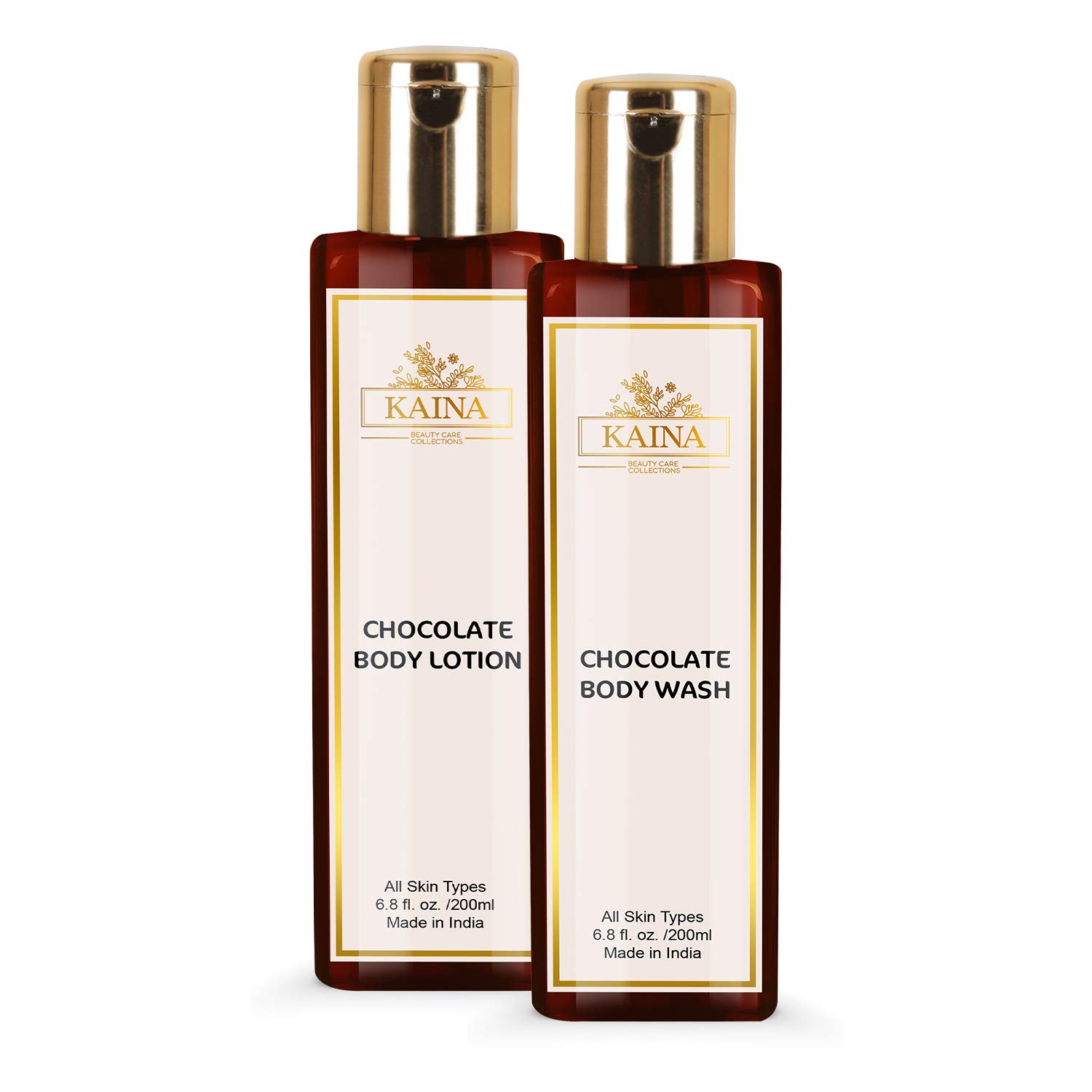 Kaina Skincare Chocolate Combo Set of 2 | Body Lotion 200 ml & Body Wash 200 ml | Skin Rejuvenation and Hydration-image-2