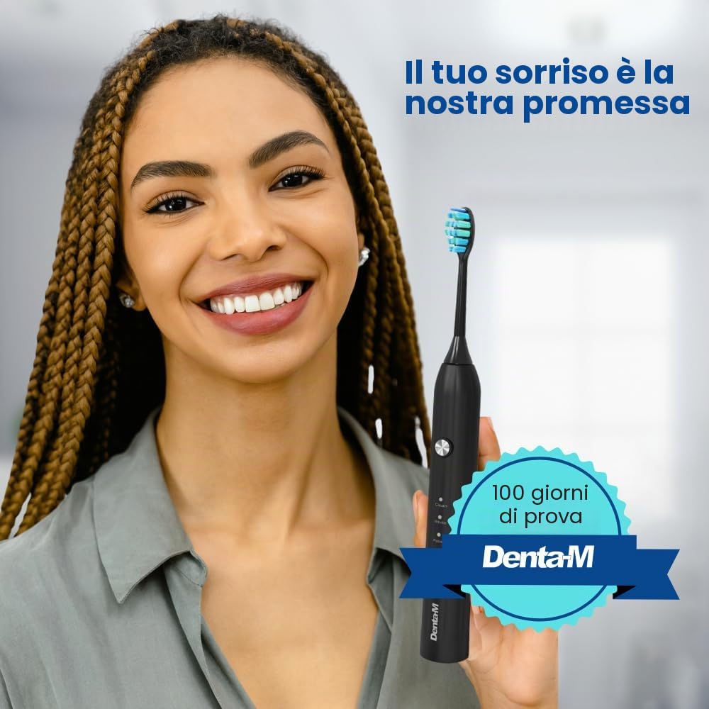 Spazzolino elettrico sonico – Spazzolino elettrico con 5 modalità & batteria di alimentazione 120 giorni – Spazzolino a ultrasuoni con testina intelligente – Test 100 giorni senza rischi
