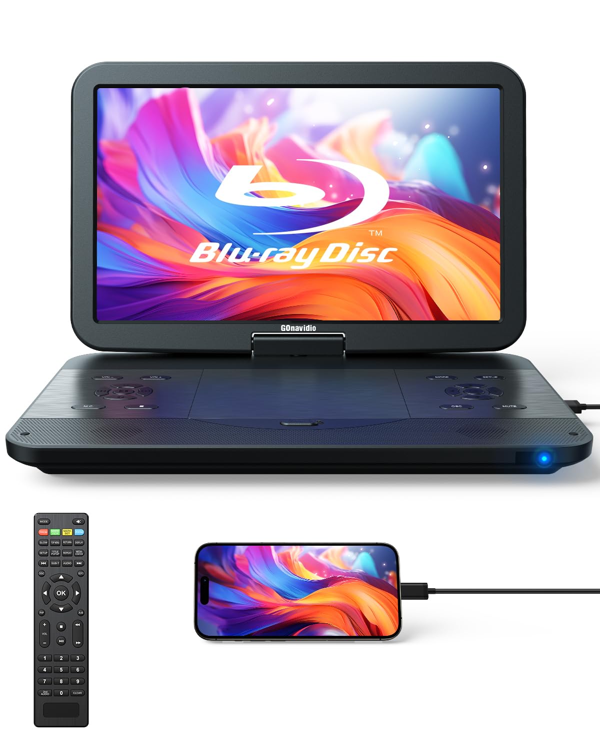 Amazon.co.jp: 17.6インチポータブルブルーレイDVDプレーヤー