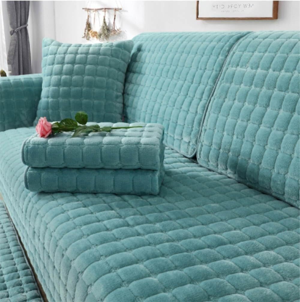 Jvfbjlf One Color Velvet Covers Protect Sofas And Enhance Comfort, Adding A Decorative Touch To The Living Room.