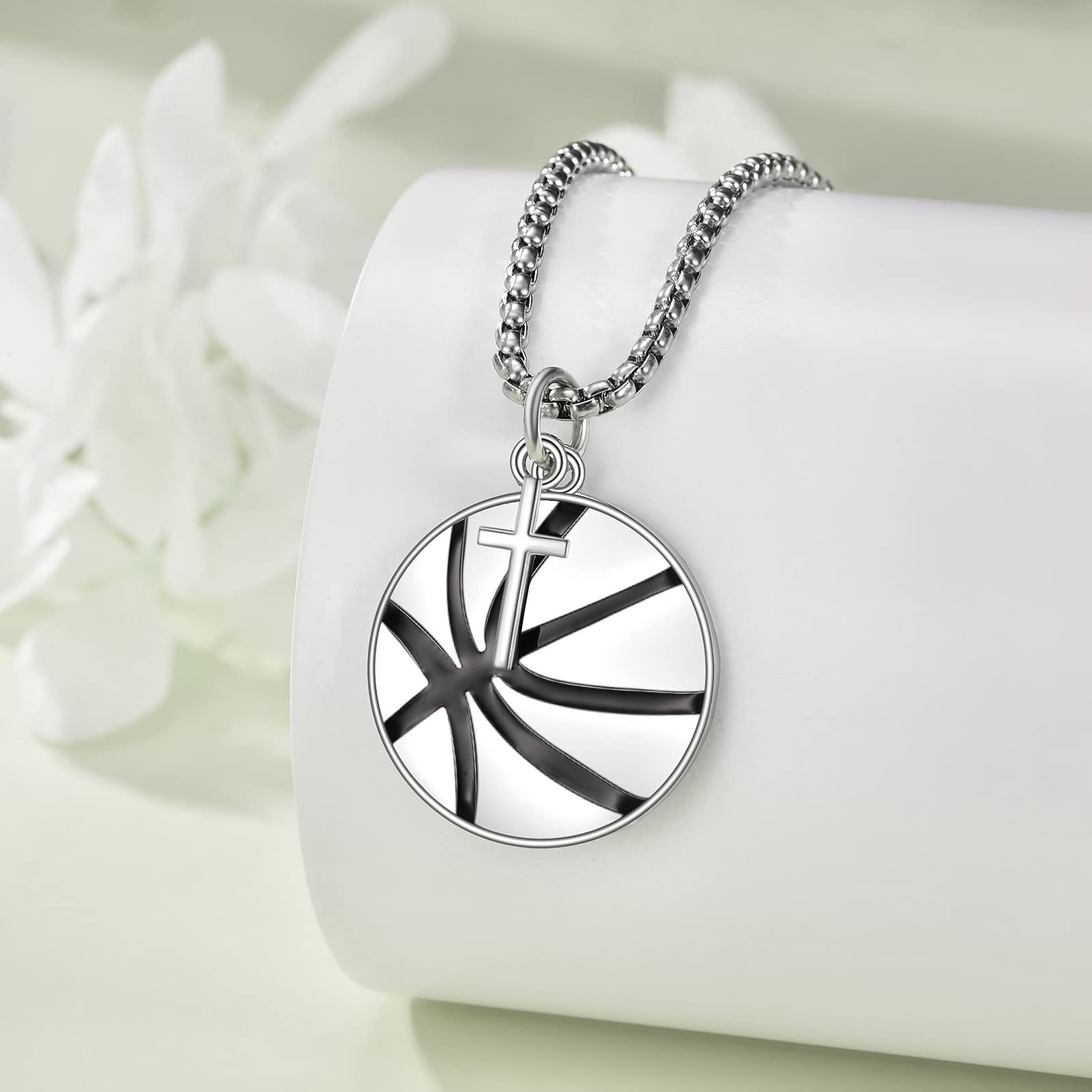 YFN Sport Halskette Sterling Silber Niemals aufgeben Ich kann alle Dinge tun Anhänger Schmuck Sport Geschenke für Damen Herren Jungen Mädchen