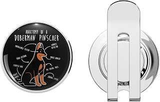 Doberman Anatomy Golf Hat Clip with Magnetic Ball Marker