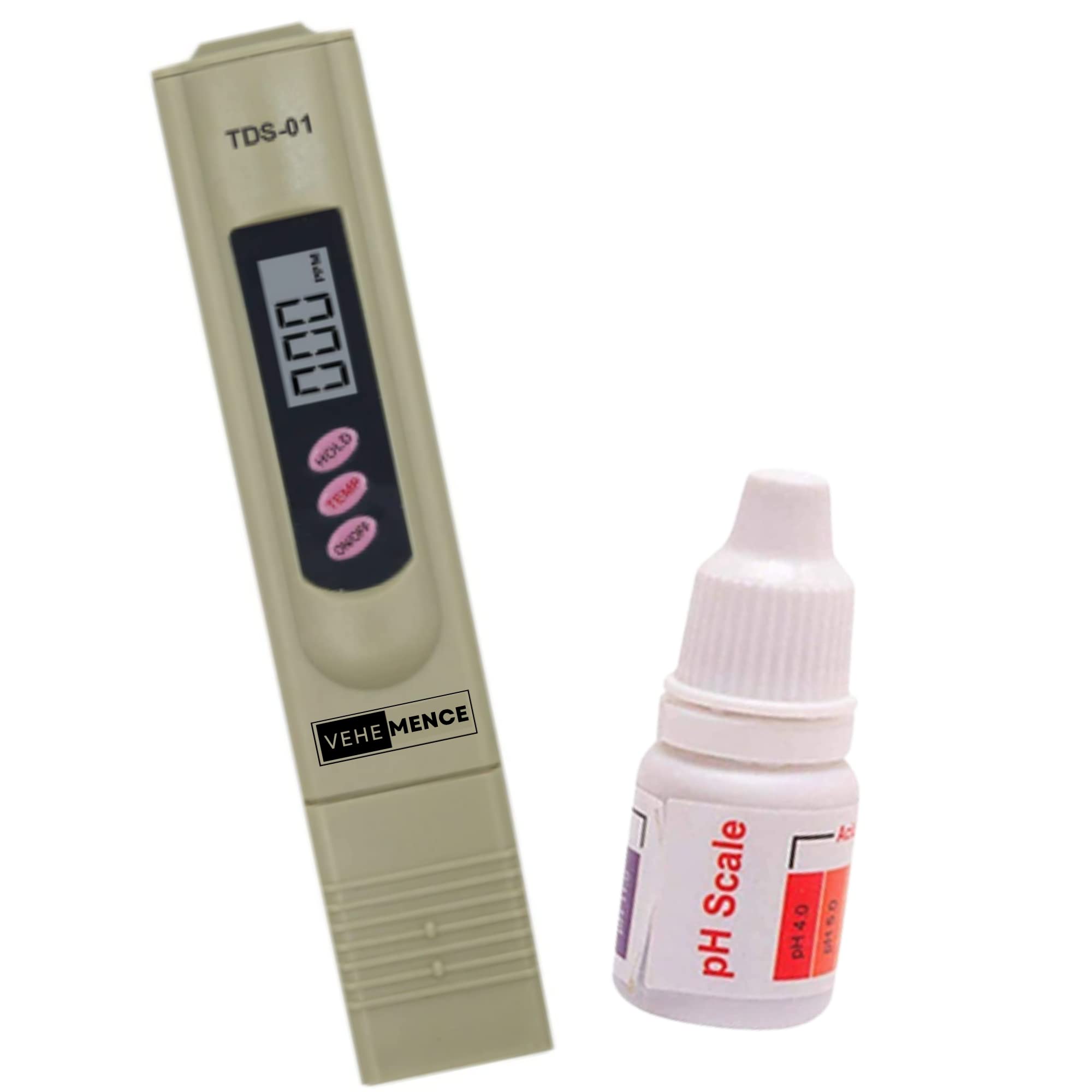 Vehemence pH Liquid Drop and Digital TDS Meter with Temperature and Water Quality Tester for Measurement of RO Purifier Water filter Tester, Measuring TEMP/PPM TDS Meter | Grey… (B0C4L1X9FB) Amazon Price History, Amazon Price Tracker