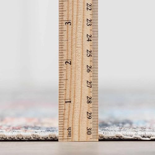 Miniatura 2 de Hauteloom Holli HOL Serie Tebriz - Alfombra oriental persa para sala de estar, cocina, oriental y tradicional, color morado, rosa, verde, 7 pies 10