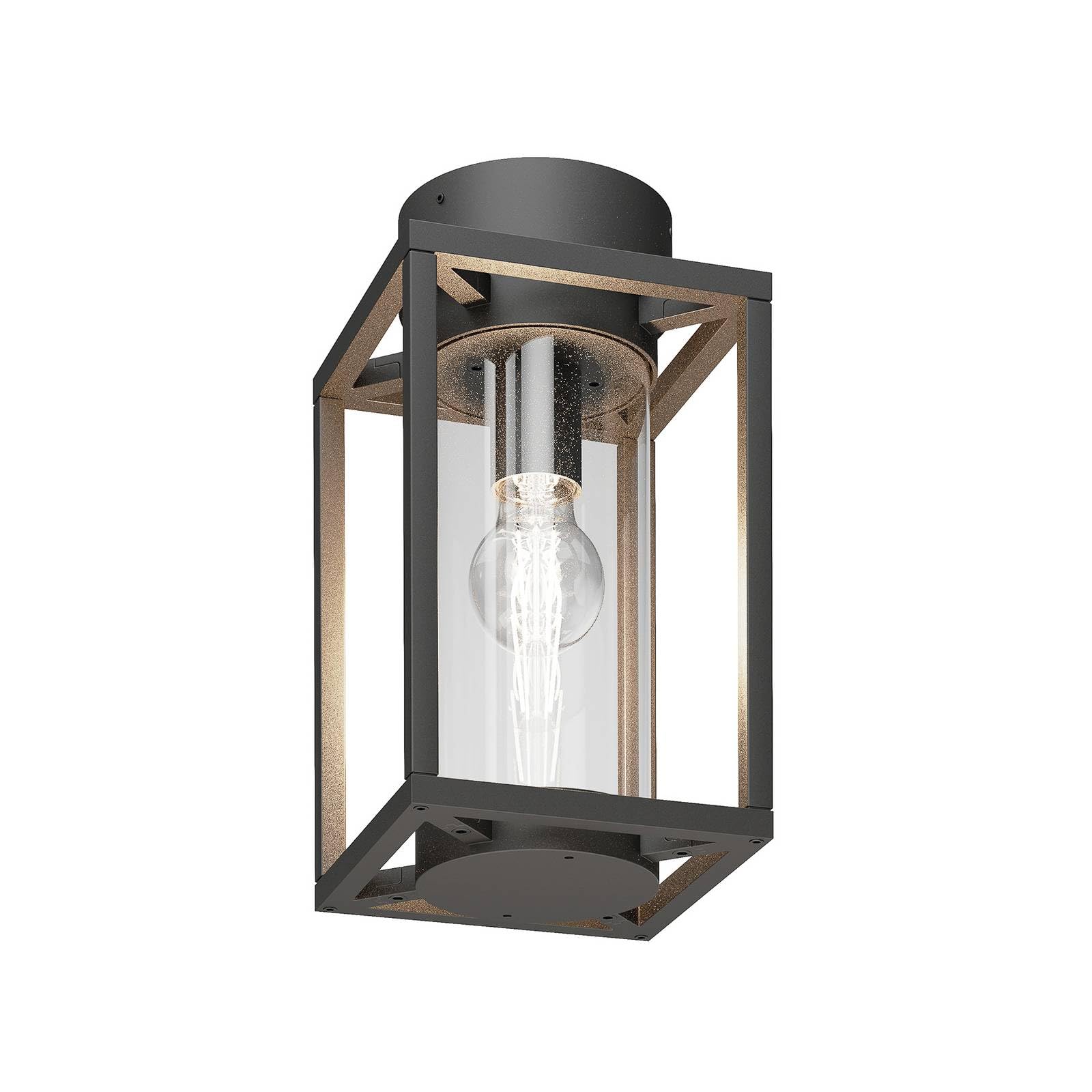Lucande Ceiling Light Outdoor Ferda dimmable (Modern) in Black Made of Aluminium (1 Light Source, E27) from Outdoor