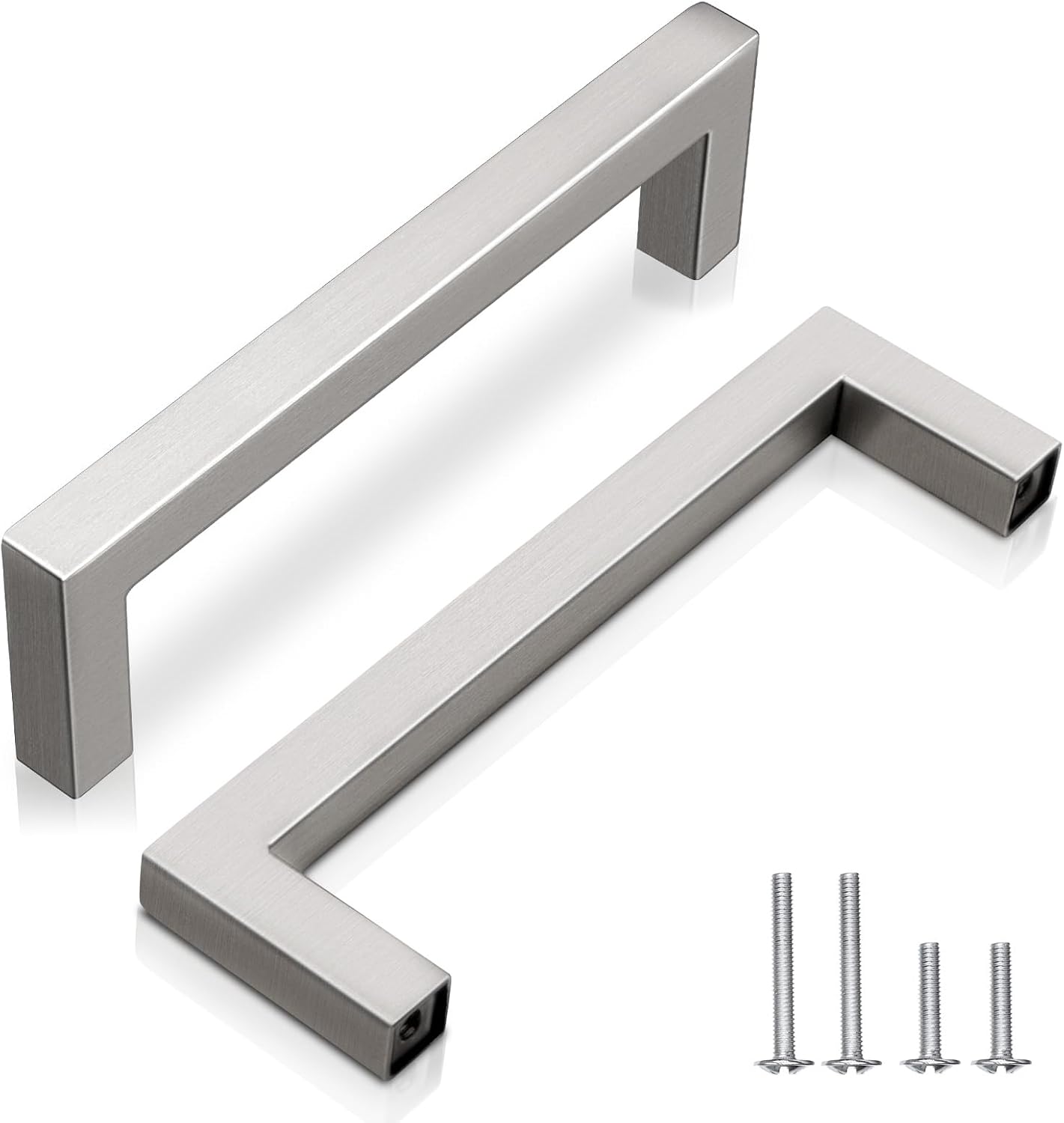 5" (128mm) Hole Centers Brushed Nickel Stainless Steel Cabinet Pulls 30 Pack - Handles for Kitchen Cabinets, Bathroom Drawers & Dressers