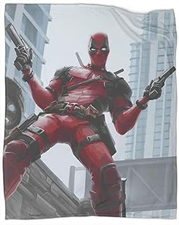 Manta de franela súper suave de superhéroe Deadpool, cómoda manta de microfibra para sofá cama, tamaño 50 pulgadas x 60 pulgadas