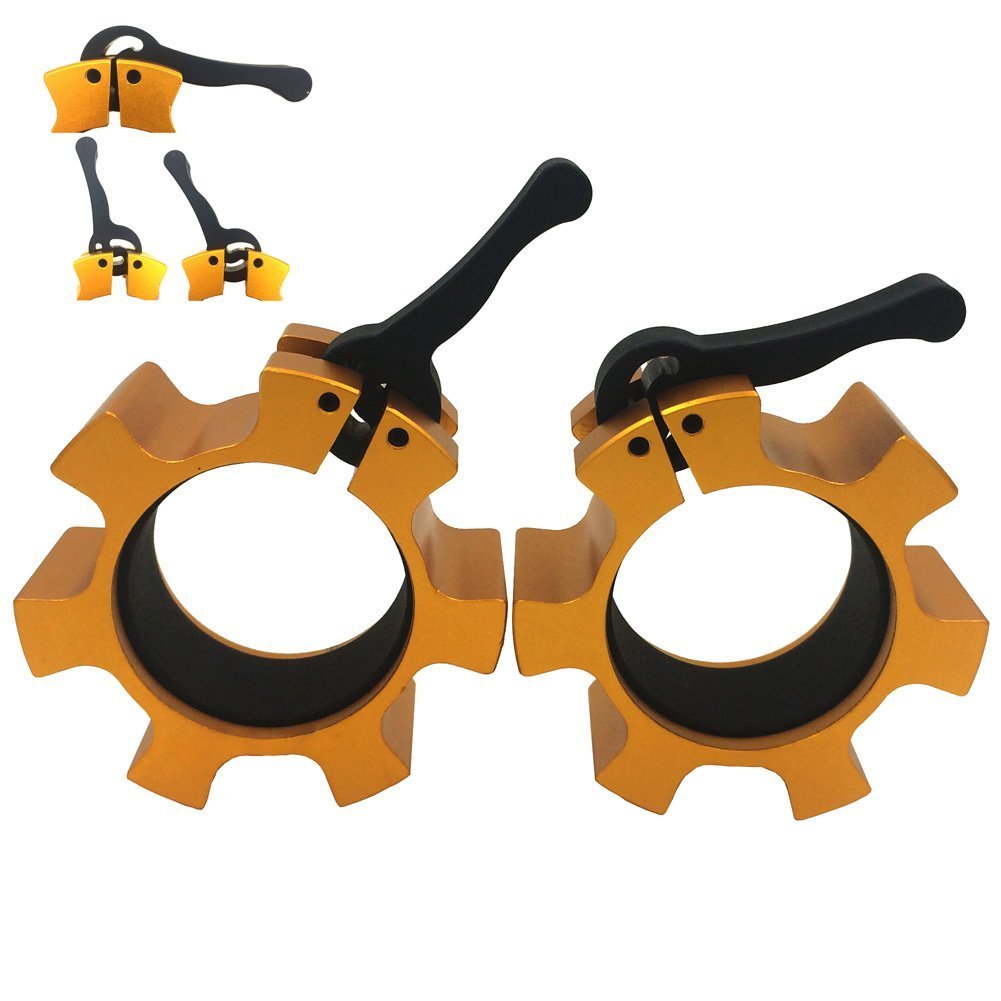 Greententljs 2 Inch Barbell Clamps Metal/Aluminum Quick Release Pair of