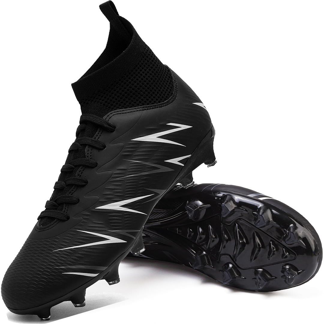 Mens Football Boots Spike High Top Football Shoes Astro Turf Trainers AG FG Soccer Cleats Boys Professional Athletic Shoes - 4