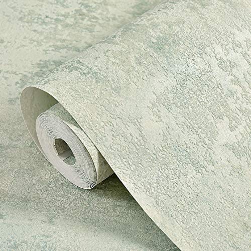 MEAIHOME American Country Non-Woven Wallpaper 3D Retro Pastoral Flower Tree AB Version with Bedroom Living Room Children's Room TV Background Wall 1.73'W x 32.8'L Non-Pasted (Light Cyan B)