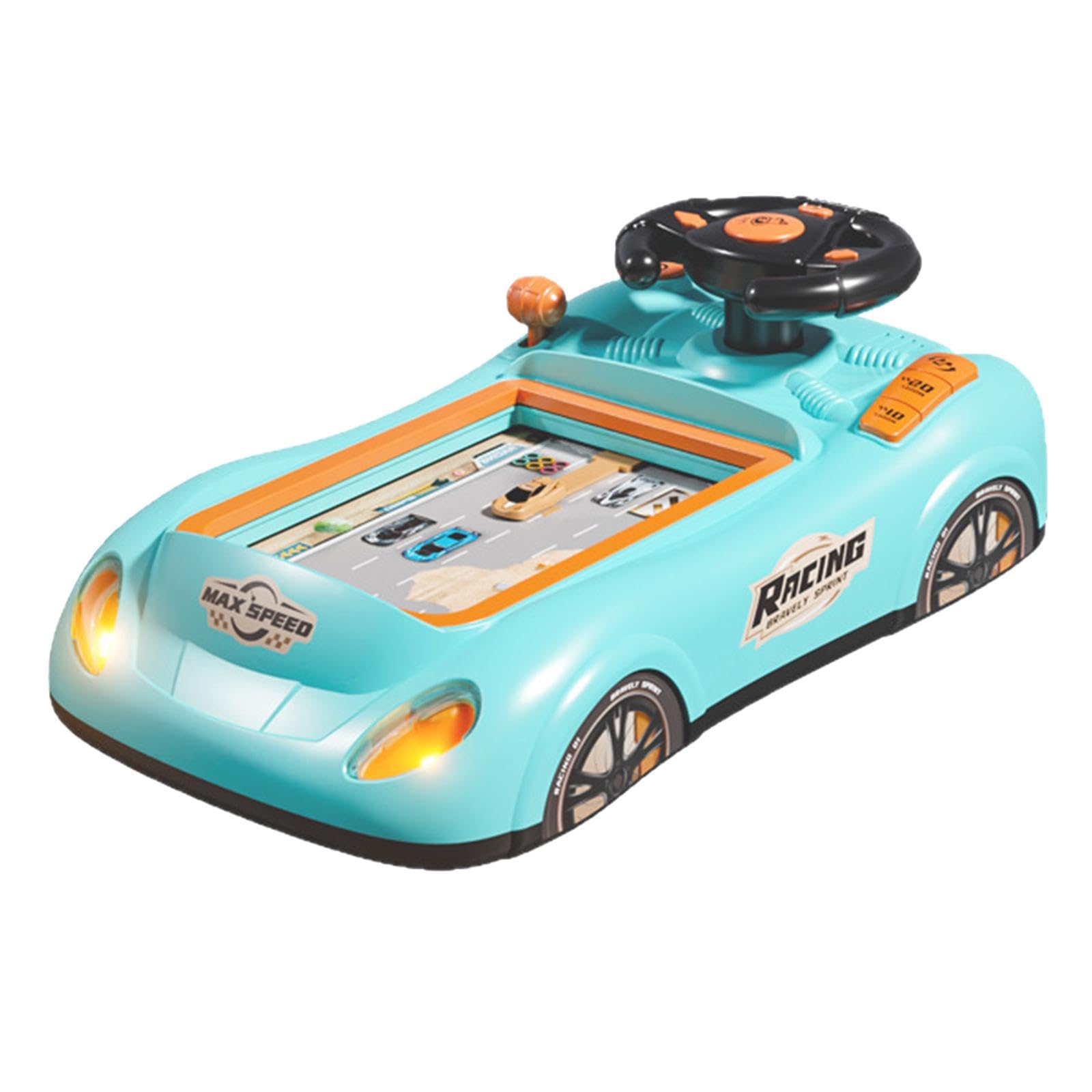 Volante Giocattolo da Corsa, Gioco di Competizione per Bambini, Simulazione educativa per Bambini dai 3 Anni con Musica