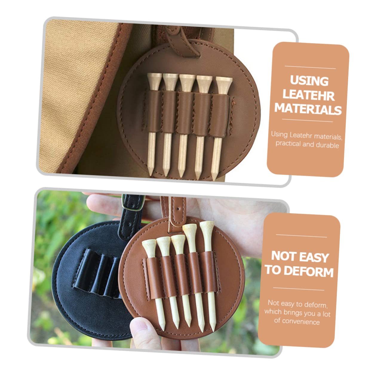 Supvox 5 Stück Golf Tee Tasche Golfspieler Tee Halter Outdoor Zubehör Herrengofts Golf Tee Tasche Beutel Schlüsselanhänger Für Herren Golfzubehör Golf Tees Abdeckung Herren Golf