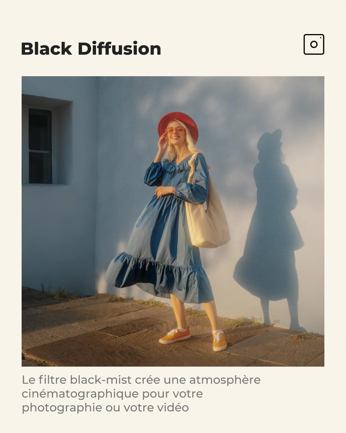 K&F CONCEPT Filtre Black Diffusion 1/2 77mm Black-Mist Haute-définition Résistant à l'eau Anti-Rayures pour Objectif Appareil Photo Numérique