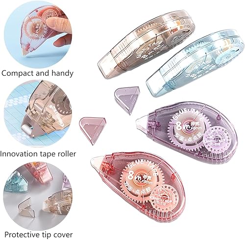 Miniatura 2 de Rodillo de cinta de doble cara, paquete de 4 rodillos de cinta adhesiva para manualidades, dispensador de cinta adhesiva permanente para álbumes de