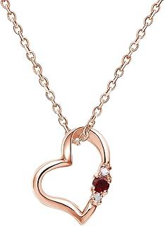 [シアーズ] ネックレス レディース ダイヤモンド ガーネット ピンクゴールドカラー 1月 誕生石 e1491-p-01