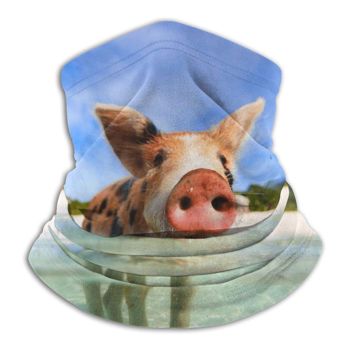 Neck Gaiter Water Pig Neck Warmer Soft Face Cover Tube Half Face Mask Scarf Balaclava For Outdoor Sports