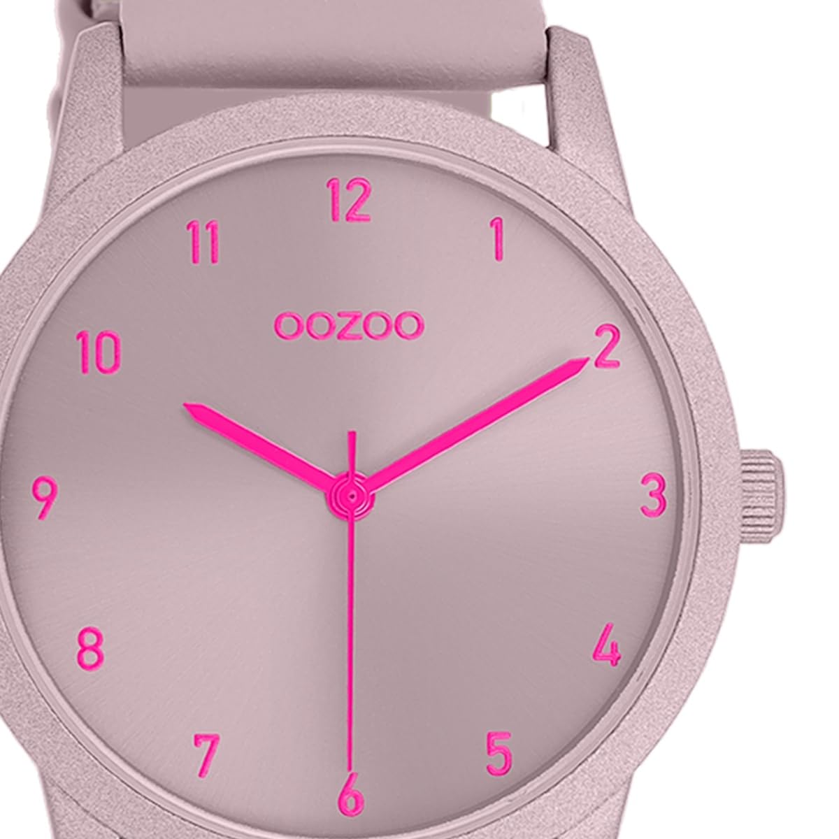 Oozoo C11648 Montre pour femme avec bracelet en cuir lilas 38 mm Mouvement à quartz japonais Verre minéral Cadran Sunray