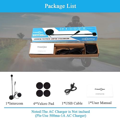 Miniatura 9 de Casco de motocicleta Auriculares inalámbricos Bluetooth para cascos Auriculares inalámbricos con micrófono Sistema de sonido para motocicleta 0.27