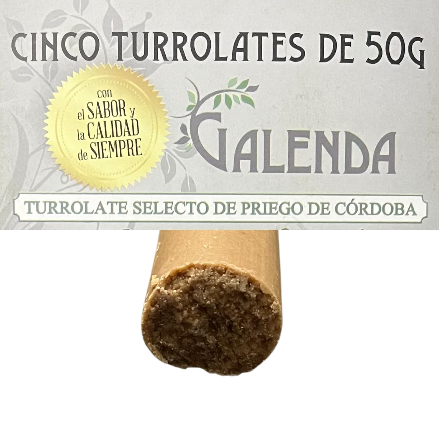 GALENDA Turrolate. Turrón Selecto de Priego de Córdoba (Almendra, 50 GR)