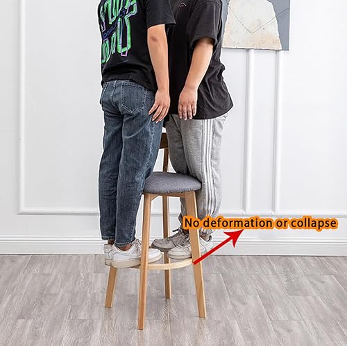 Miniatura 5 de NESLIN Taburetes de mostrador de 28 pulgadas, sillas de bar, sillas de respaldo para el hogar, taburete de bar de piel sintética sintética,