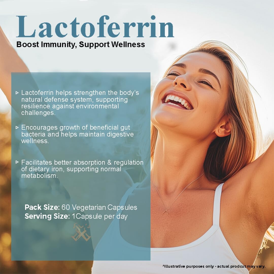 Lactoferrin 60 Veg Capsules | Immune Support, Iron Absorption, Gut Health & General Wellness | Natural Protein Supplement for Men & Women — Amazon image 5