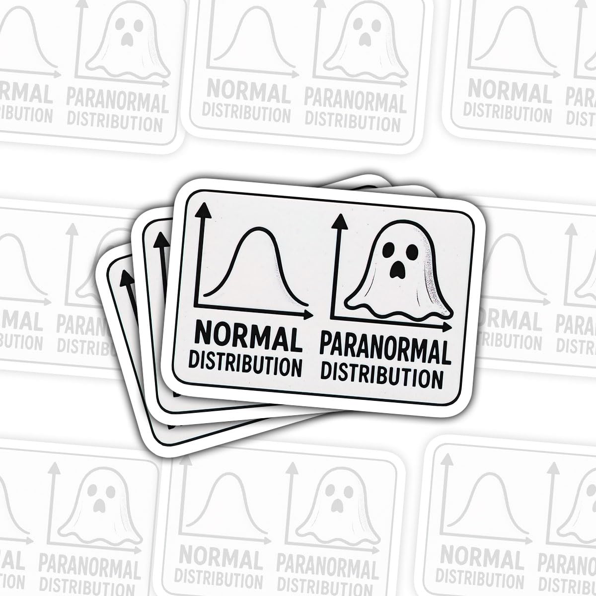 Calcomanías de distribución normal frente a paranormal para decorar tu laptop de estadístico