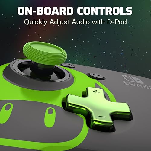 Miniatura 4 de PDP Rematch Wired Gaming Controller 1-Up Mushroom - Officially Licensed for Nintendo Switch, Switch Lite & OLED Model, Nintendo Switch 2, Glow,