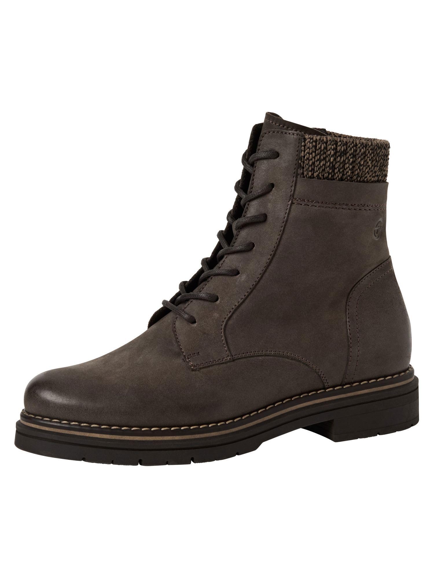 Tamaris Women's Leather Boots, Mud, 39 EU
