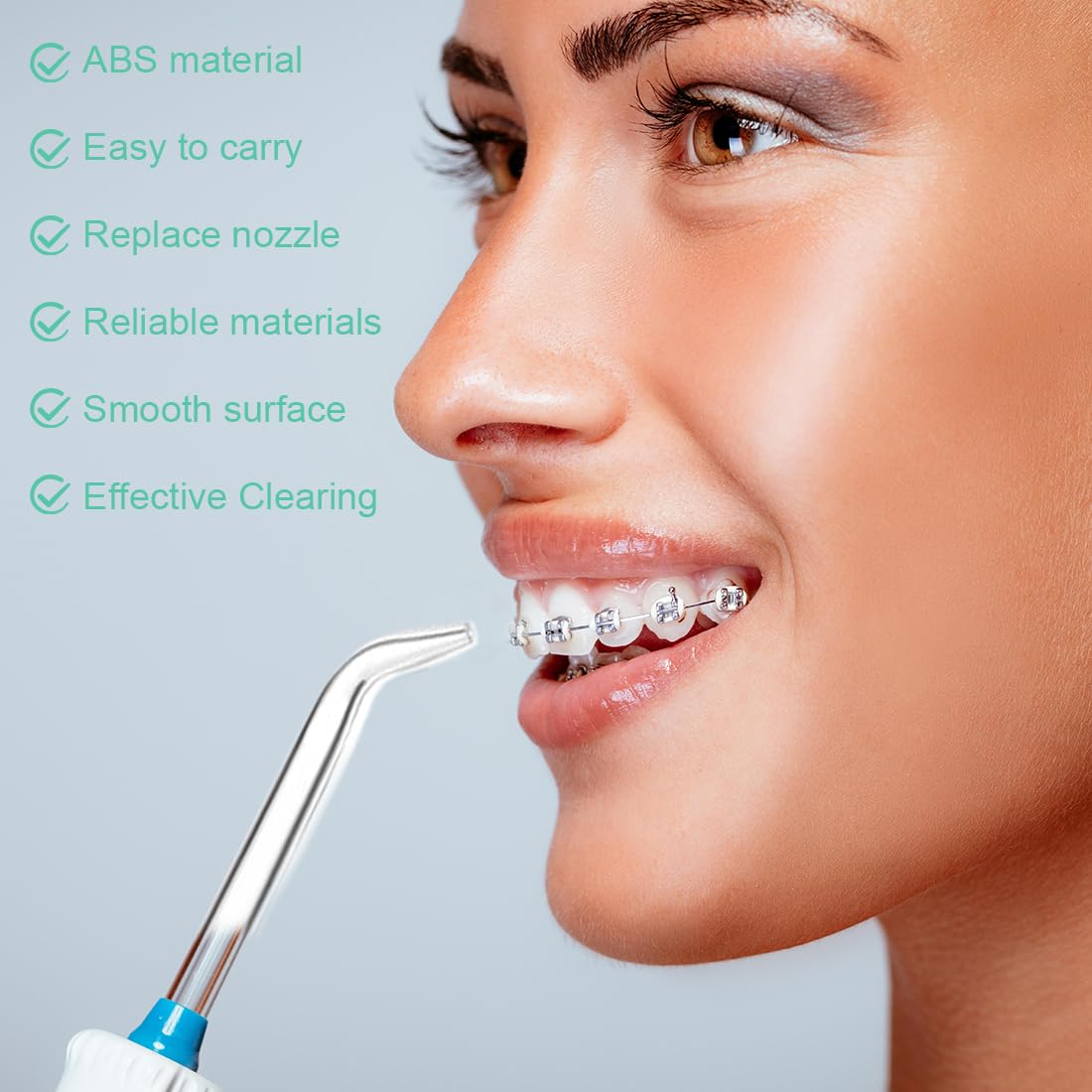 8 pezzi Ricambio Punte Spruzzo Dentario Acqua Idropulsore Ugello Accessori per Waterpik idropulsore dentale e Altri Irrigatori Orali
