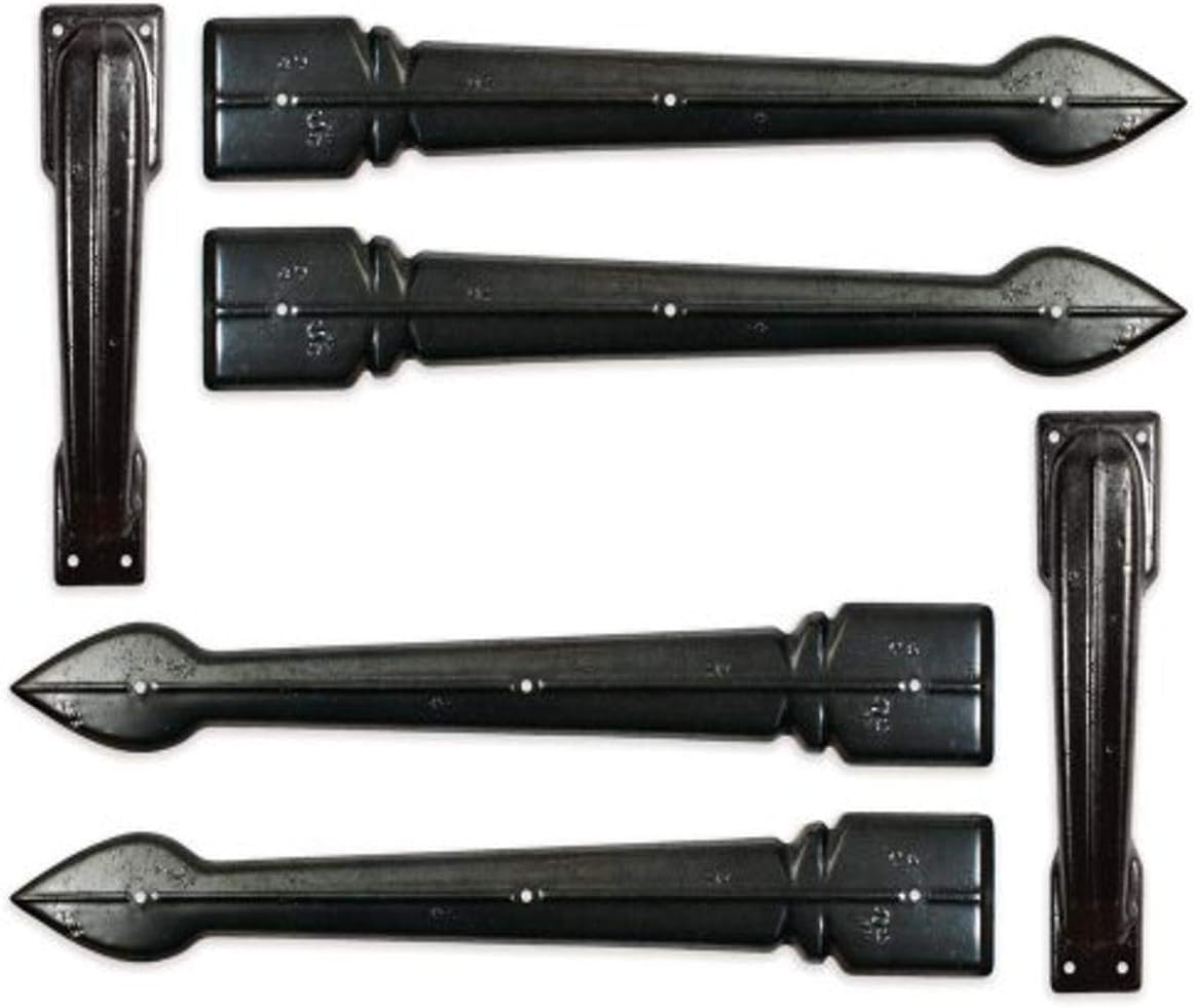 Coach House Accents Traditional Series Garage Door Hinges and Handles - Black