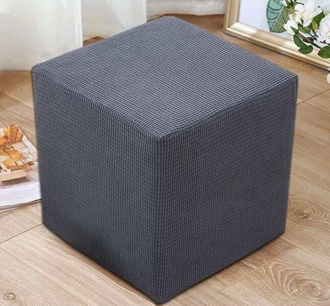 WOYAOFEI Square/Round Ottoman Slipcover Cover Stretch Footstool Foot Stool Covers Ottoman Cover, Thicked Cover For Pouffe, Decorative Washable Sofa Foot Rest Cover (Color : #3, Size : (30X30CM))