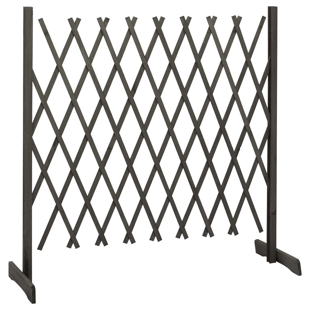 Valla de jardín enrejada de madera de abeto gris y 180x100 cm para bricolaje exterior