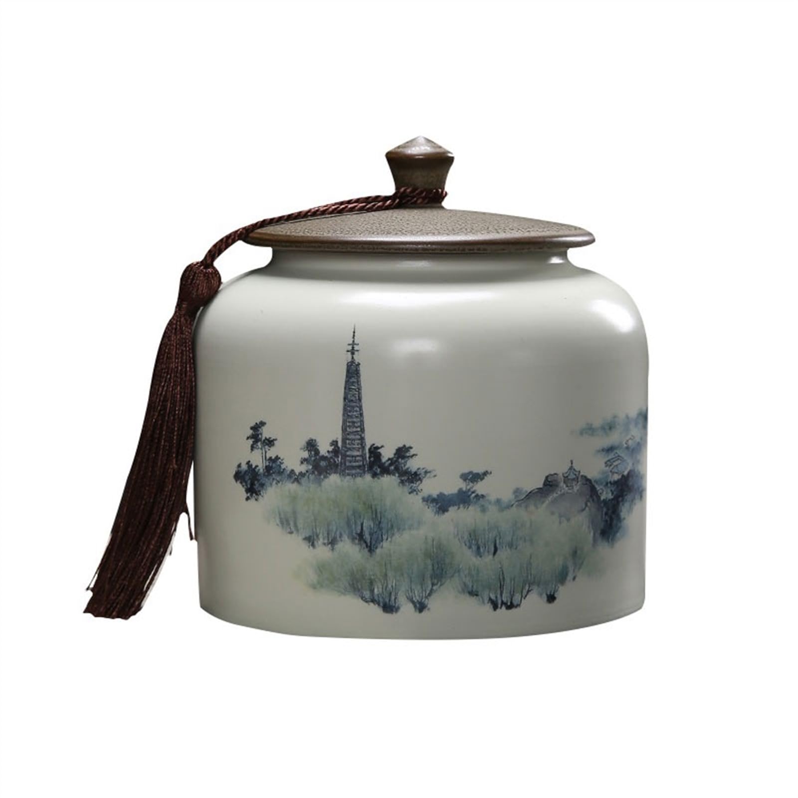 Bx9rE7tK3g Kitchen Storage Jar Loose Leaf Tea Packaging Box Empty Ceramic Sealed Canisters White Black Green Longjing Ceramic Tea Canister