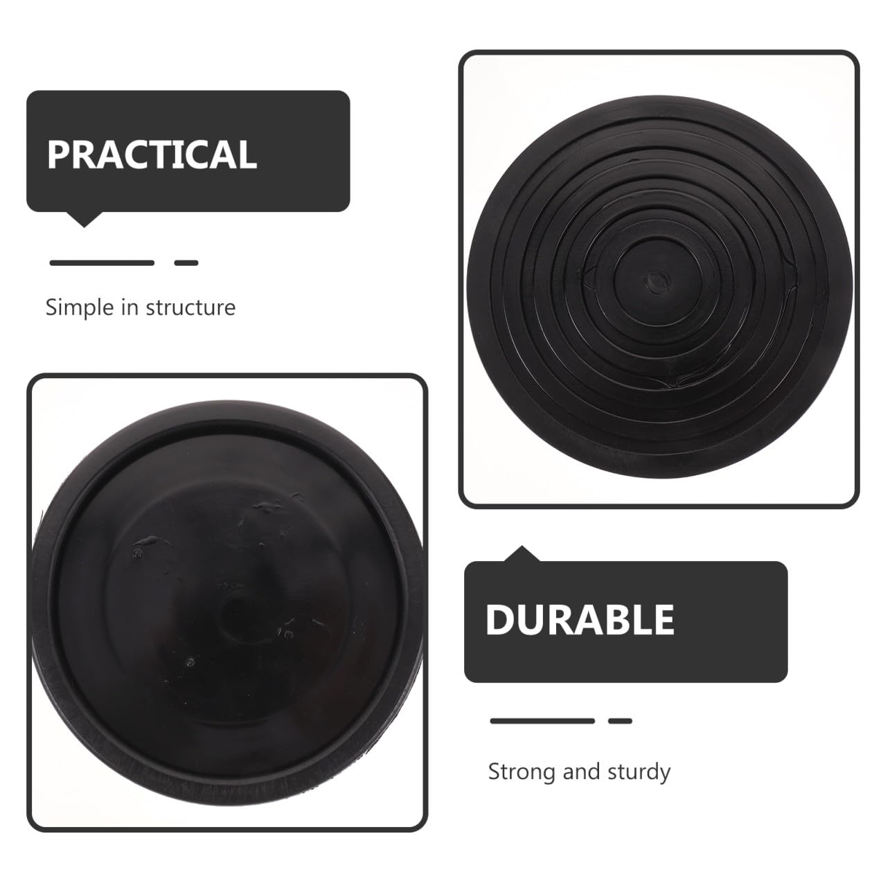 Hemobllo 4 Pièces Lot de Patins Rond Antidérapants pour Meubles Tapis Antichoc pour Équipement de Fitness Protection Sol Durable et Résistante Aux Rayures