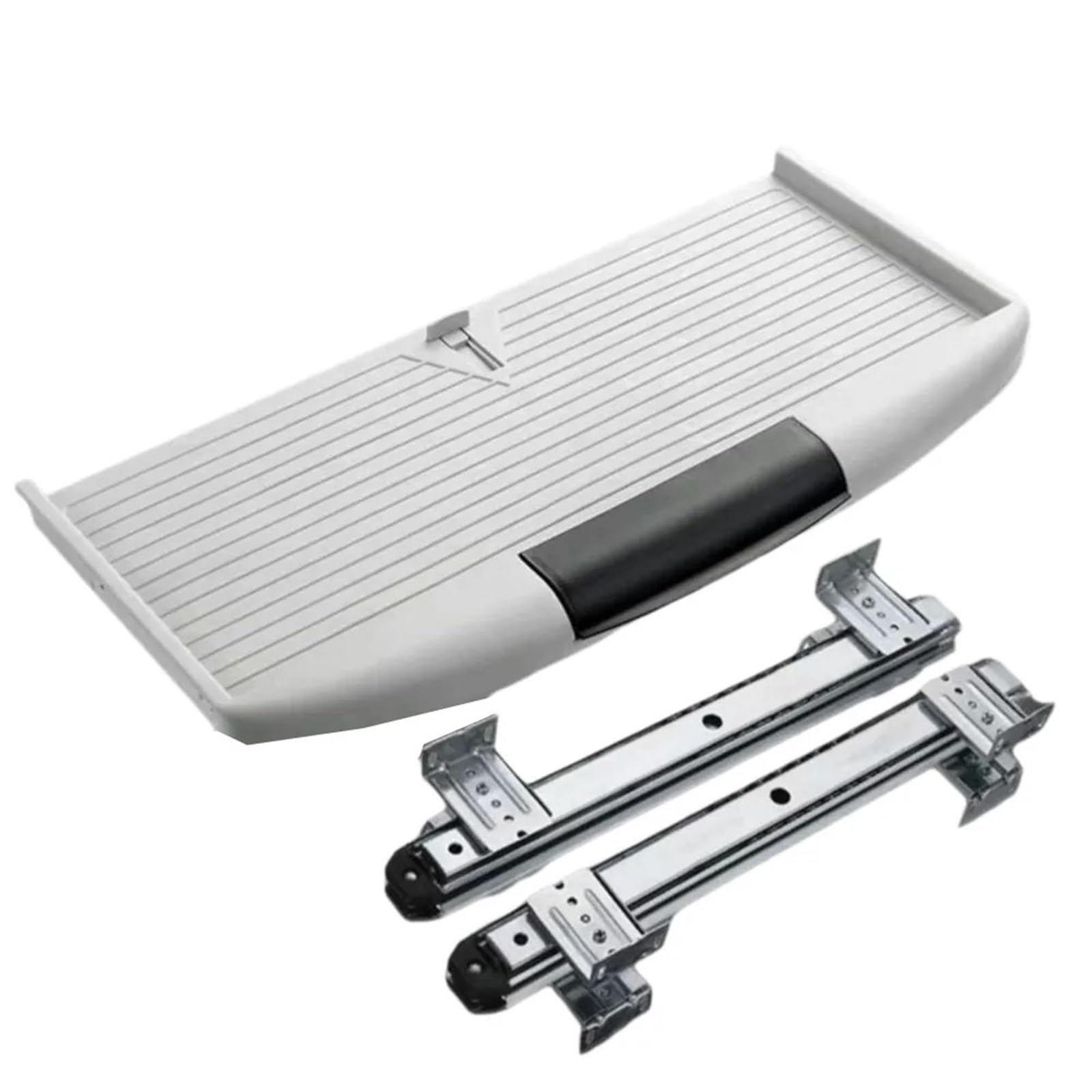 Sqqcreato White Under Desk Keyboard Tray Slide Rail Under Desk Keyboard Tray Thickened Space Saving Storage Drawer Easy Installation Adjustable(White)