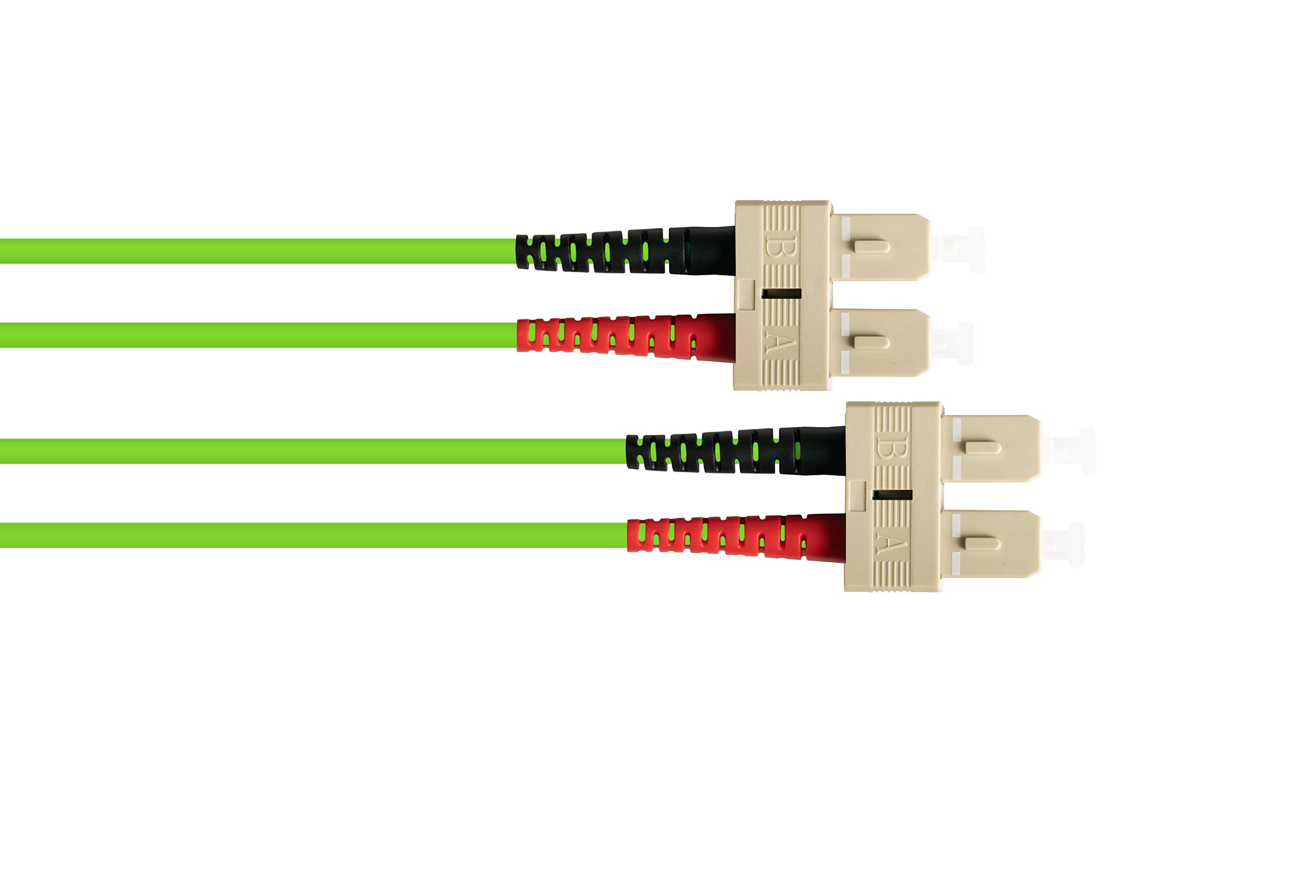 Kabelmeister Duplex OM5 - Cable de Fibra óptica (15 m, Conector SC a SC, multimodo 50/125, 1/10/40/100 Gigabit Ethernet, Fibra óptica, Cable de conexión, Calidad de KABELMEISTER