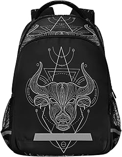 Mucca Arte Nero Animale Toro Ragazzi Zaino per Bambini Studente Scolastico Bookbag Borsa Del Libro per Viaggio Ragazze Capretto