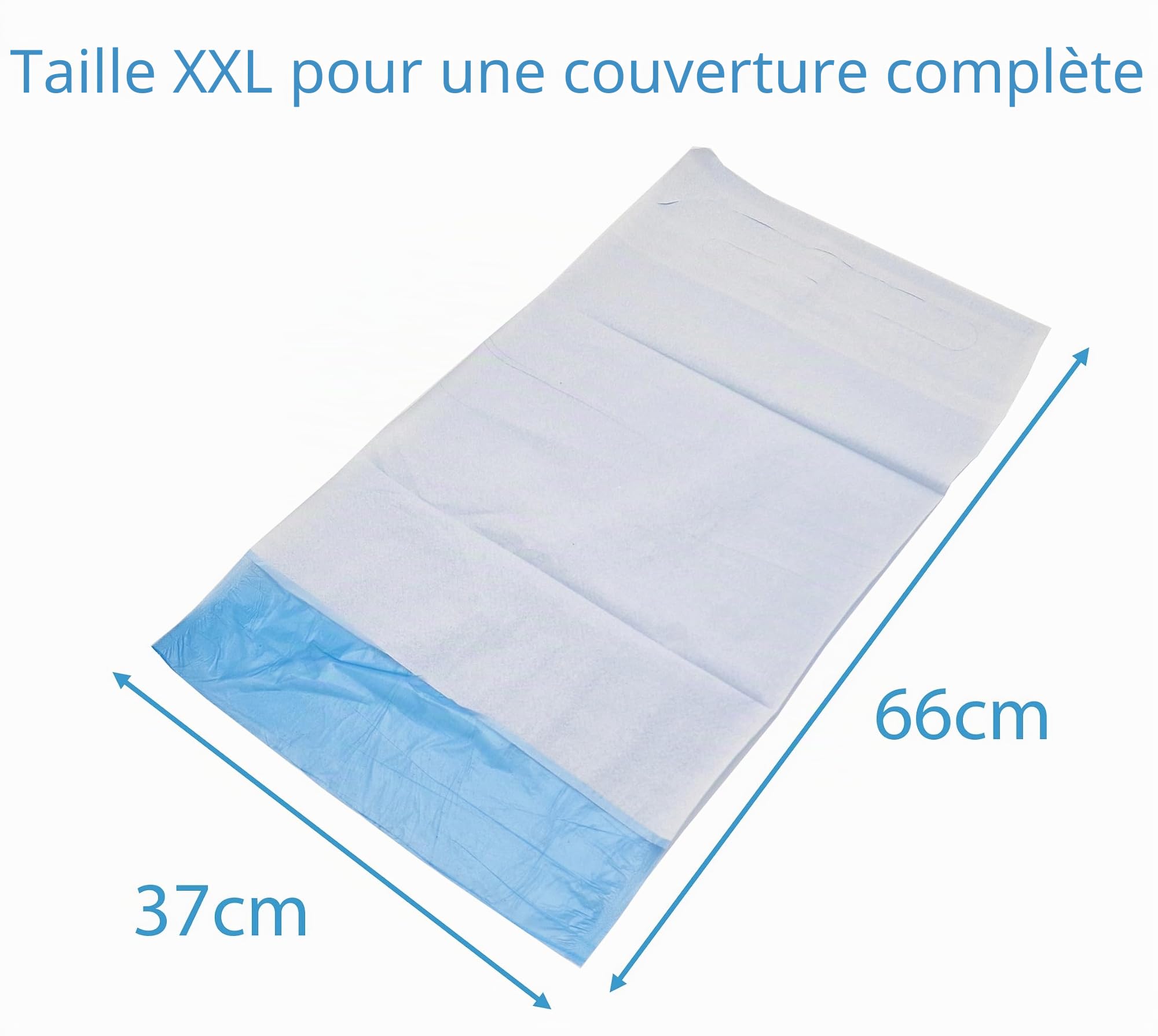 TIGA-MED Bavoirs Jetables Adultes 50 Pièces – Imperméables avec Poche de Récupération – 66 x 37 cm – Pour Soins, Personnes Âgées & Repas au Lit