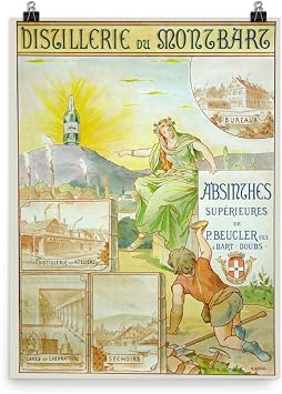 Vintage Poster - Absinthe Beucler 0231 - Enhanced Matte Paper Poster 18x24