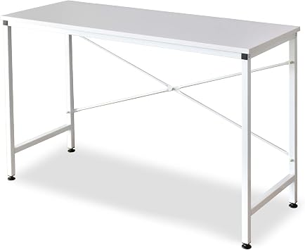 DORIS Doris Desk, Table, Width 47.2 inches   Depth 17.7 inches, Computer Desk, Wood Grain, Workbench, Assembly Required, White Step 120 4514606