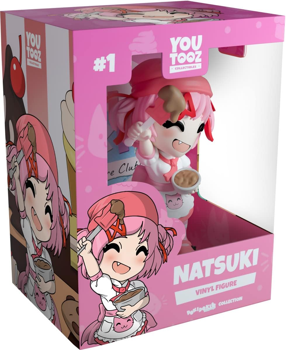 Youtooz Natsuki 4.4" Vinyl Figure, Official Licensed Collectible from Doki Doki Literature Club Anime Doki Doki Literature Club Collection
