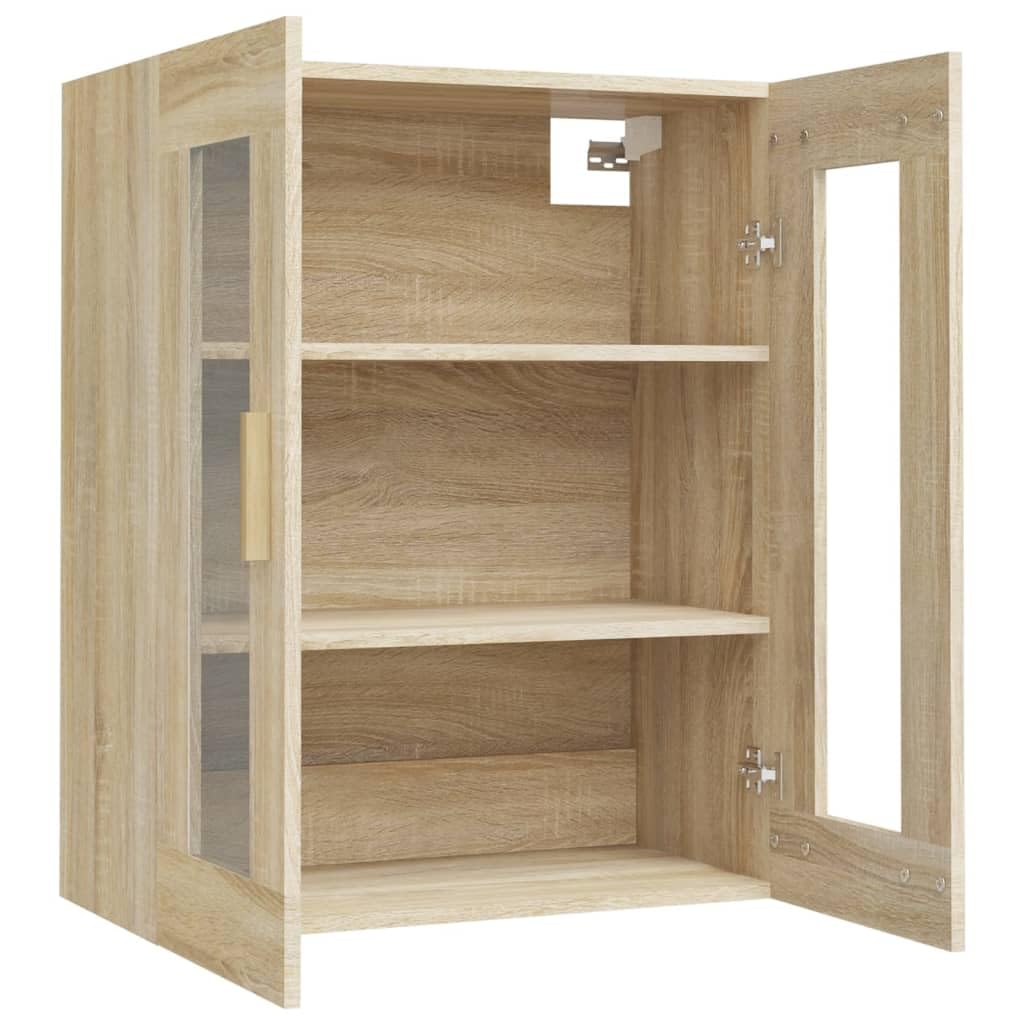 Armadietto Pensile a Parete Rovere Sonoma 69,5x34x90 cm in Legno Multistrato con Montaggio Sicuro e Ampio Spazio Portaoggetti per Organizzazione Casa e Interni Pratici