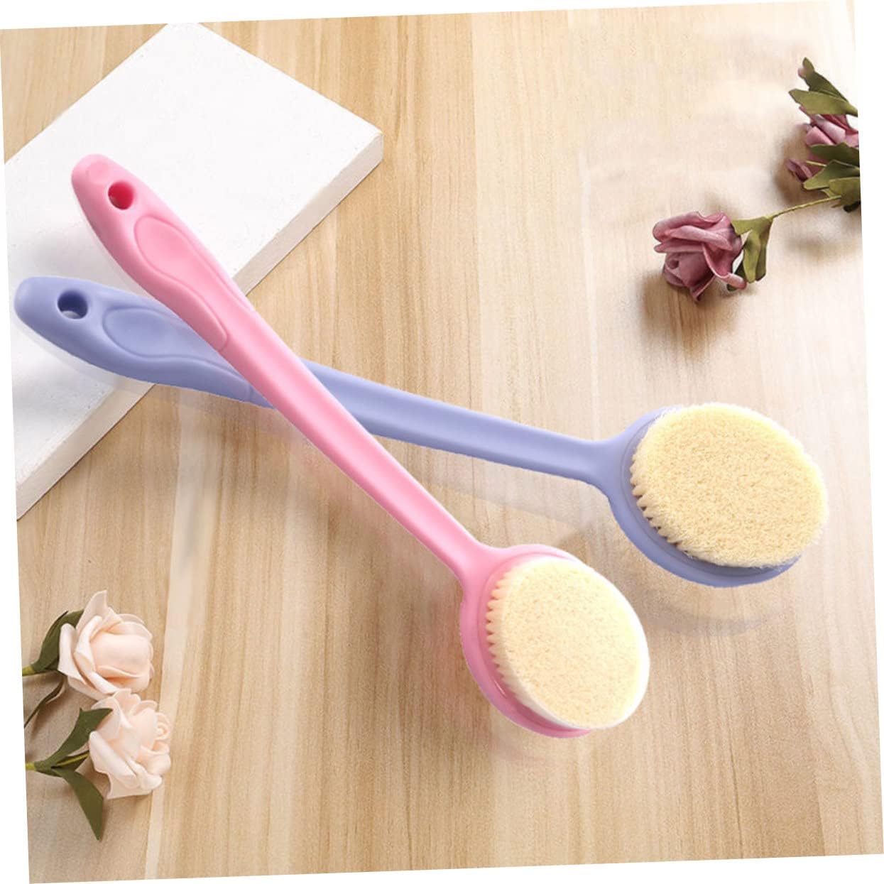 Portable Back Scrubber Long Handle Body Bath Brush Shower Brush Back Exfoliating Bath Tool